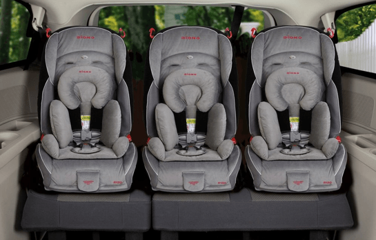 foldable and collapsible narrow car seat for travel