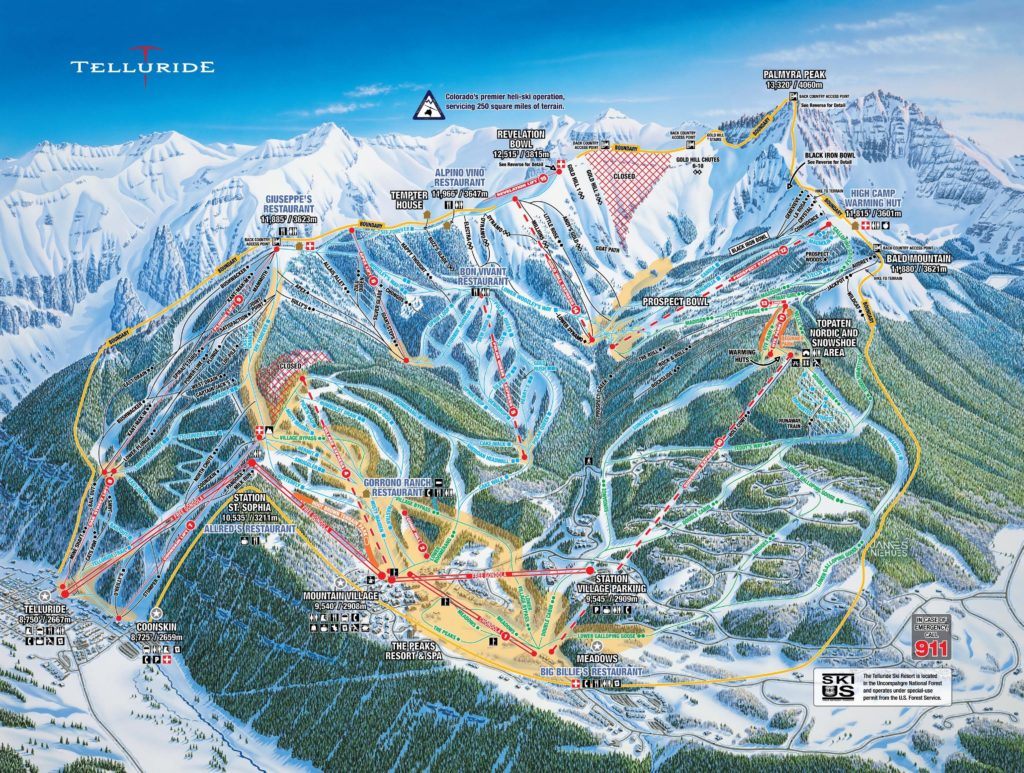Telluride Ski Map Telluride Ski Map