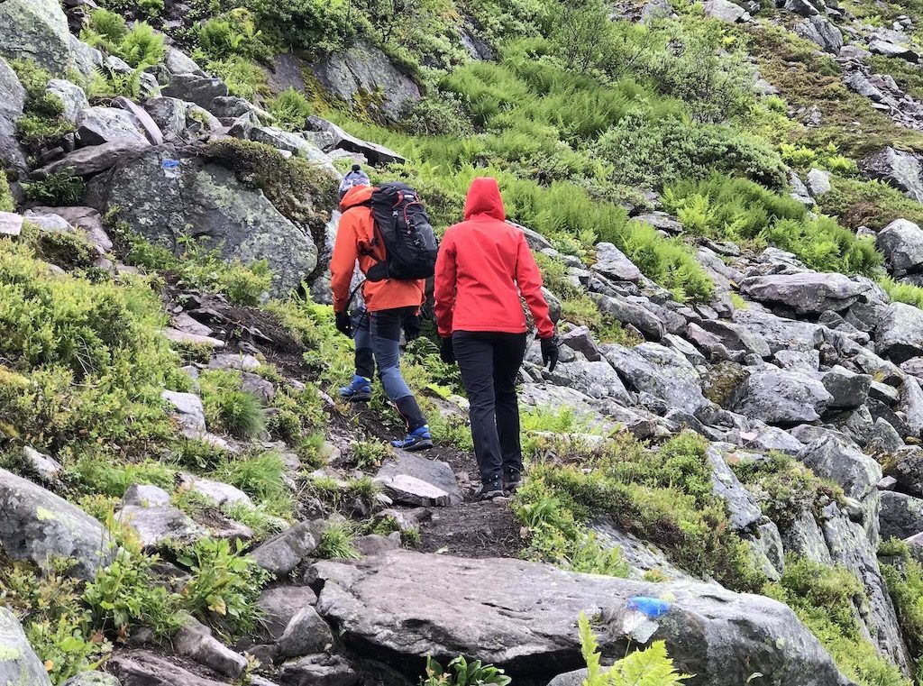 What to wear in Norway People walking in hiking clothes Norway