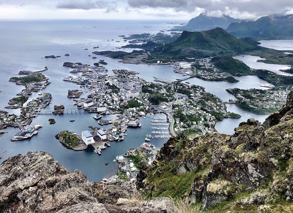 View of Svolvær from Fløya View of Svolvær from Fløya